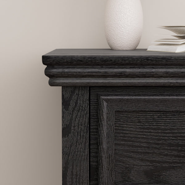 Dresser for Bedroom with 5 Drawers, Modern Chest of Drawers with Metal Handle for Living Room Bedroom Hallway, Farmhouse Dresser 31.5 x 15.75 x 44.3 Inch TV Stand